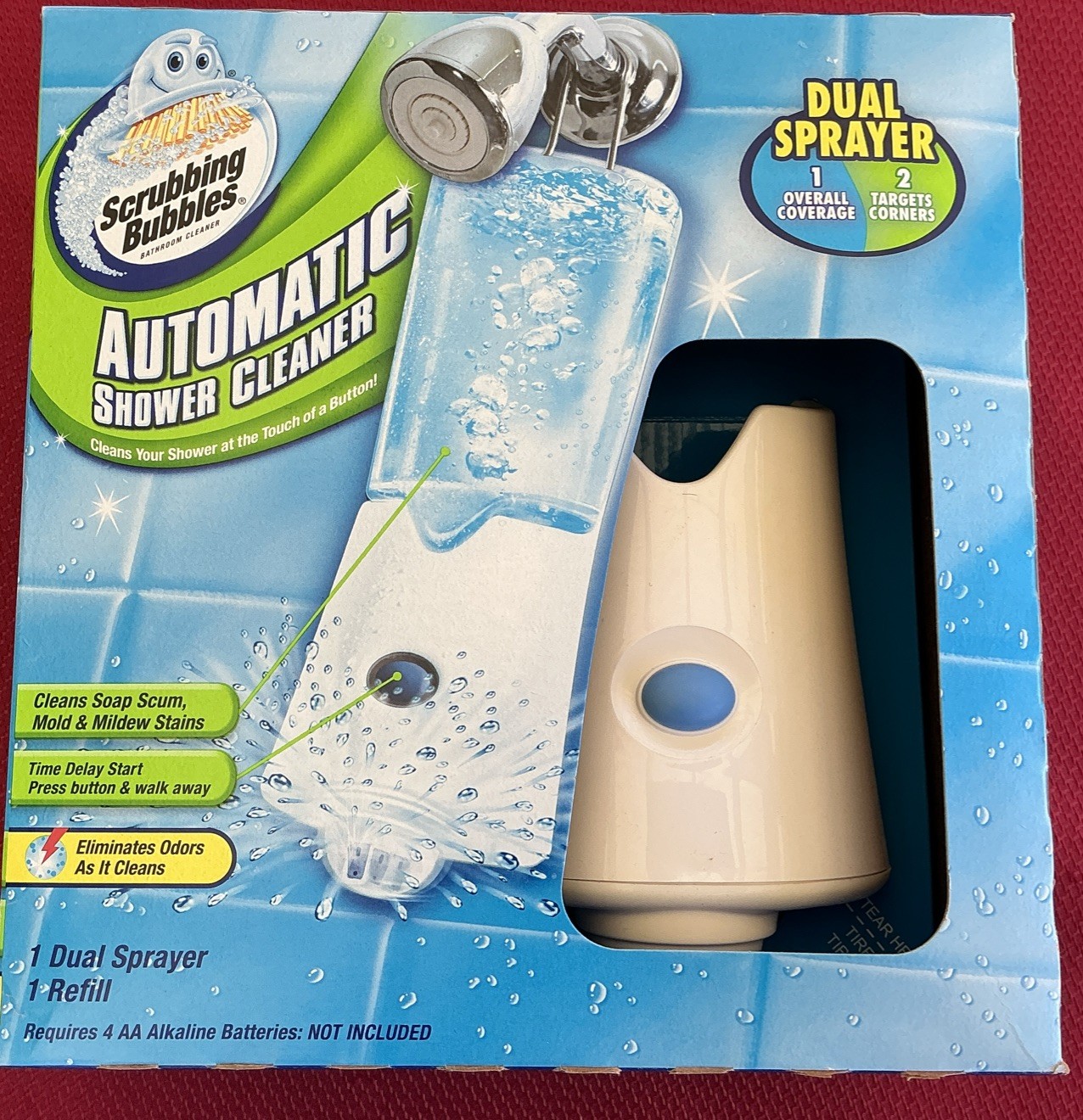 NIB Scrubbing Bubbles Automatic Shower Cleaner Kit Dual Spray with Solution 2009