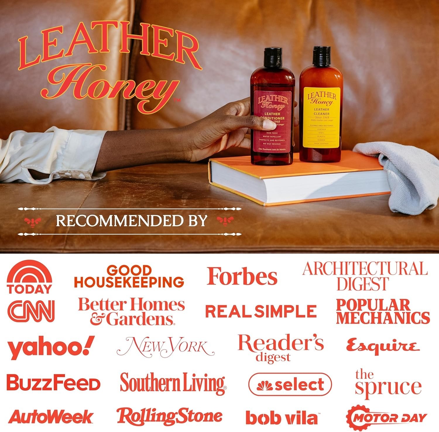 Leather Conditioner 8 Fl Oz for Furniture Shoes Auto Bags Tack