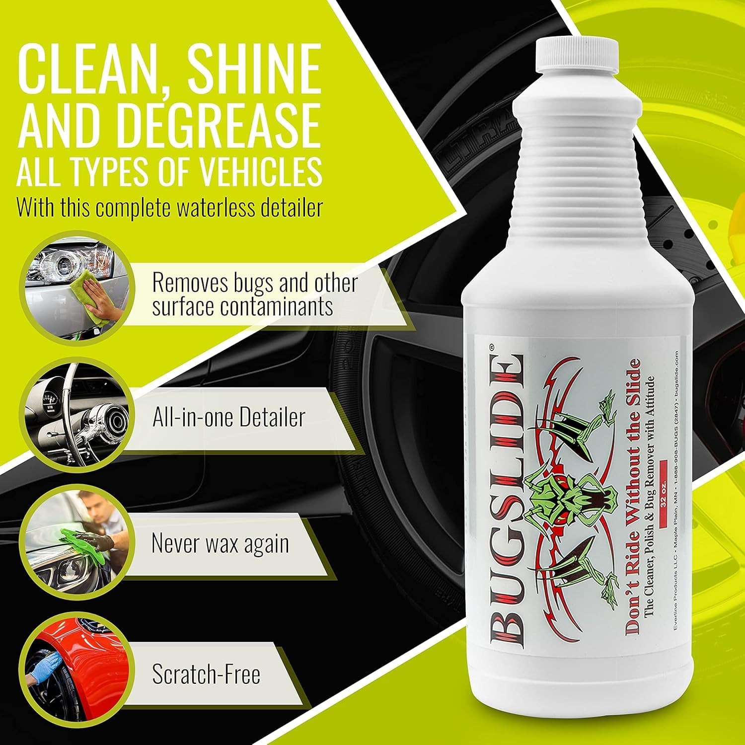 Bug Remover Spray – All Purpose Car Cleaner & Detailer, for Vehicle Interior & E