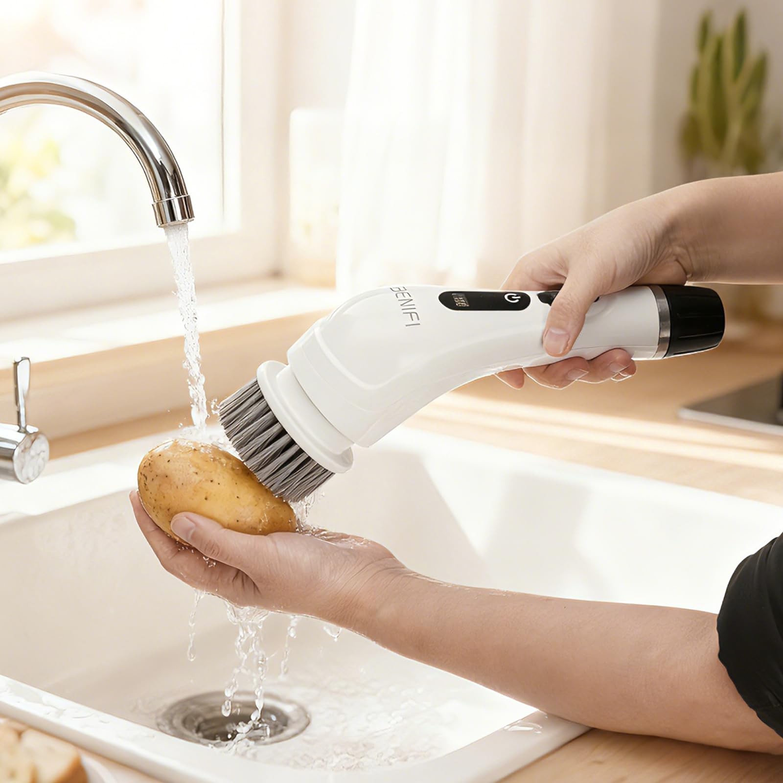 Electric Spin Scrubber Full-Body IPX7 Waterproof Cordless Bathroom Cleaning B…