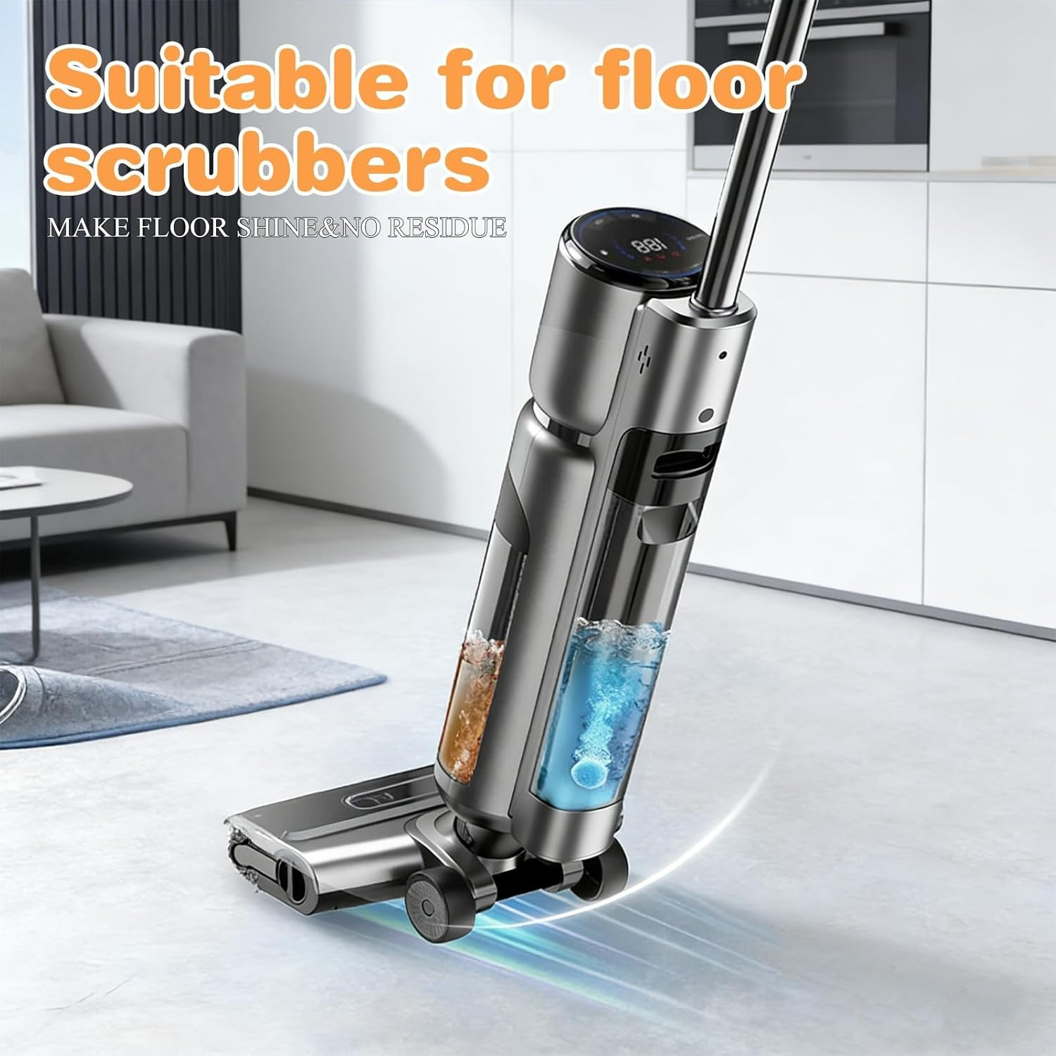 Floor Cleaning Solution Tablets, 12 Count, Lemon Scent, for Mopping Robot Vacuum