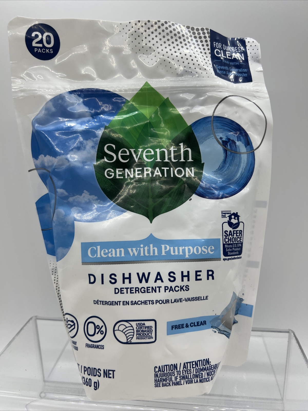 Seventh Generation Free & Clear Scent Pod Dishwasher Detergent 20ct COMBINESHIP