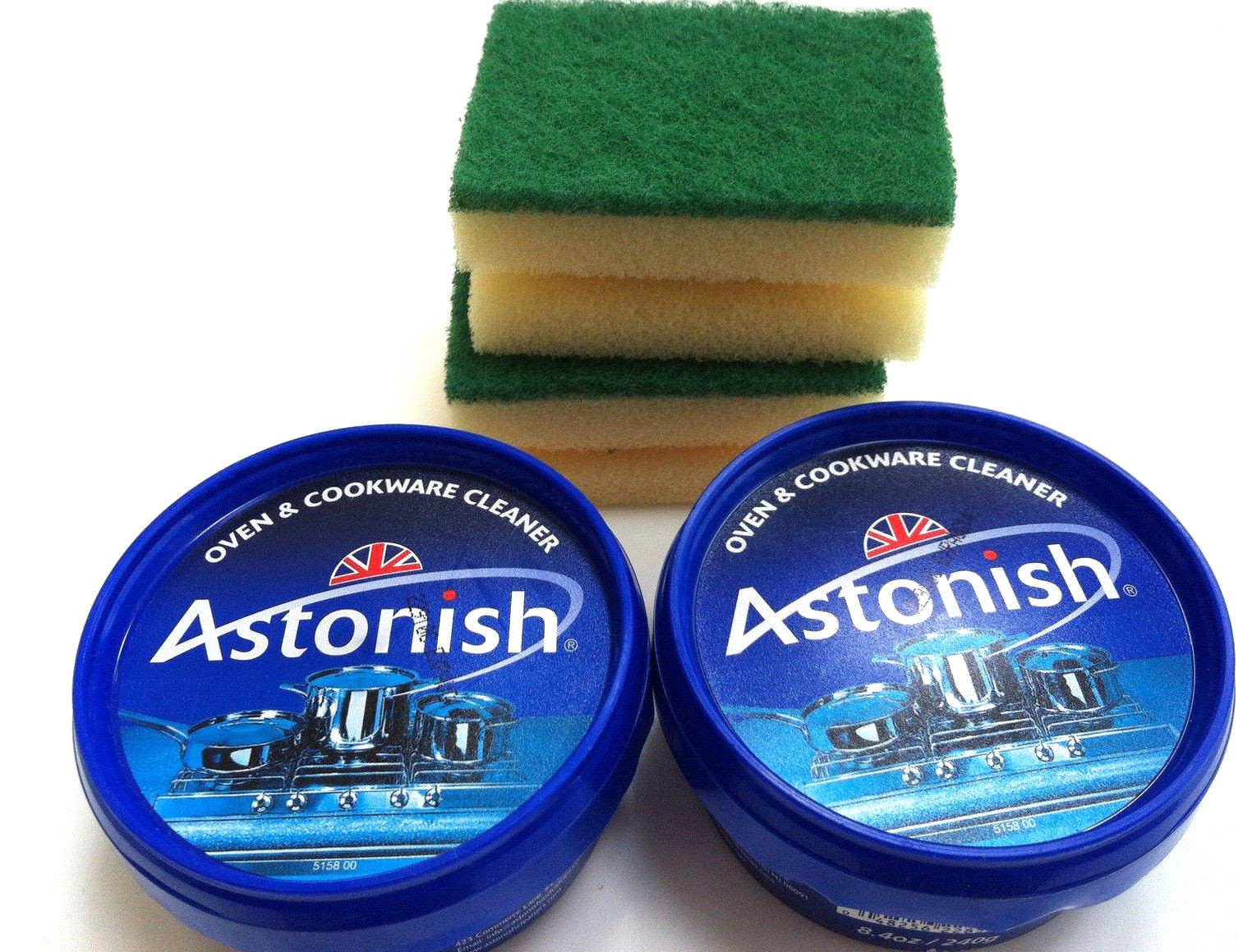 Astonish Oven & Cookware Cleaner | 2 x 8.4 oz With 2 Scrubbers | As Seen on TV