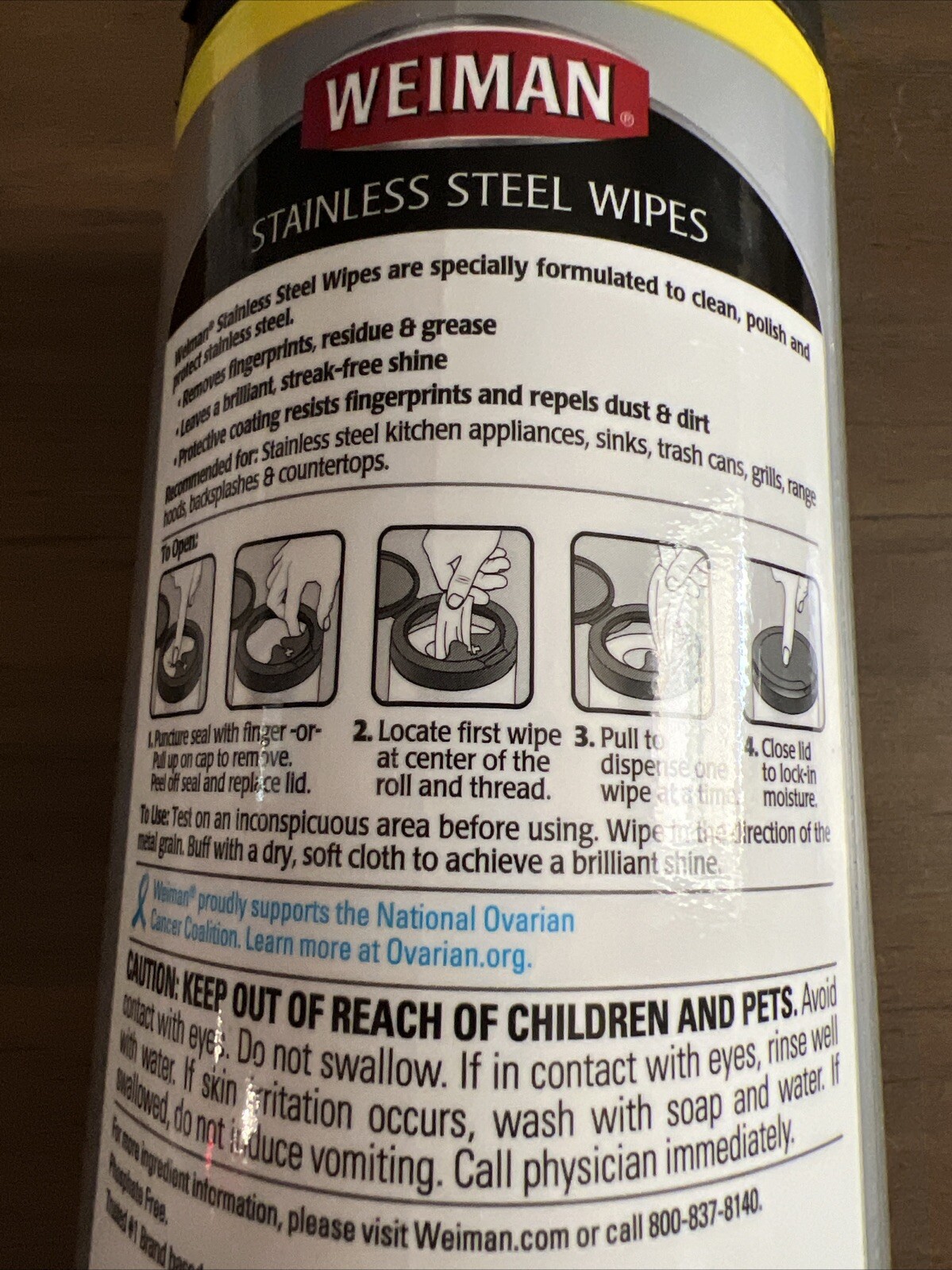 Weiman Stainless Steel Wipes 30 ct Appliances Cars Kitchen Cleaning Tool