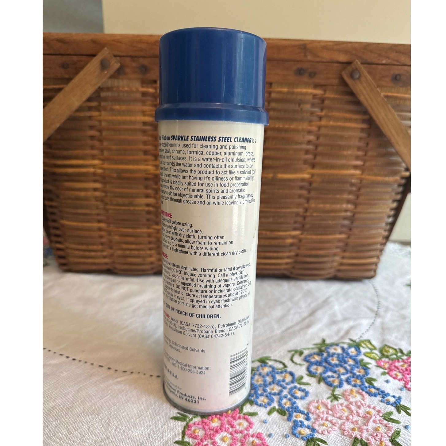 Stainless Steel Cleaner Vintage Blue Ribbon Products Sparkle 18oz Discontinued