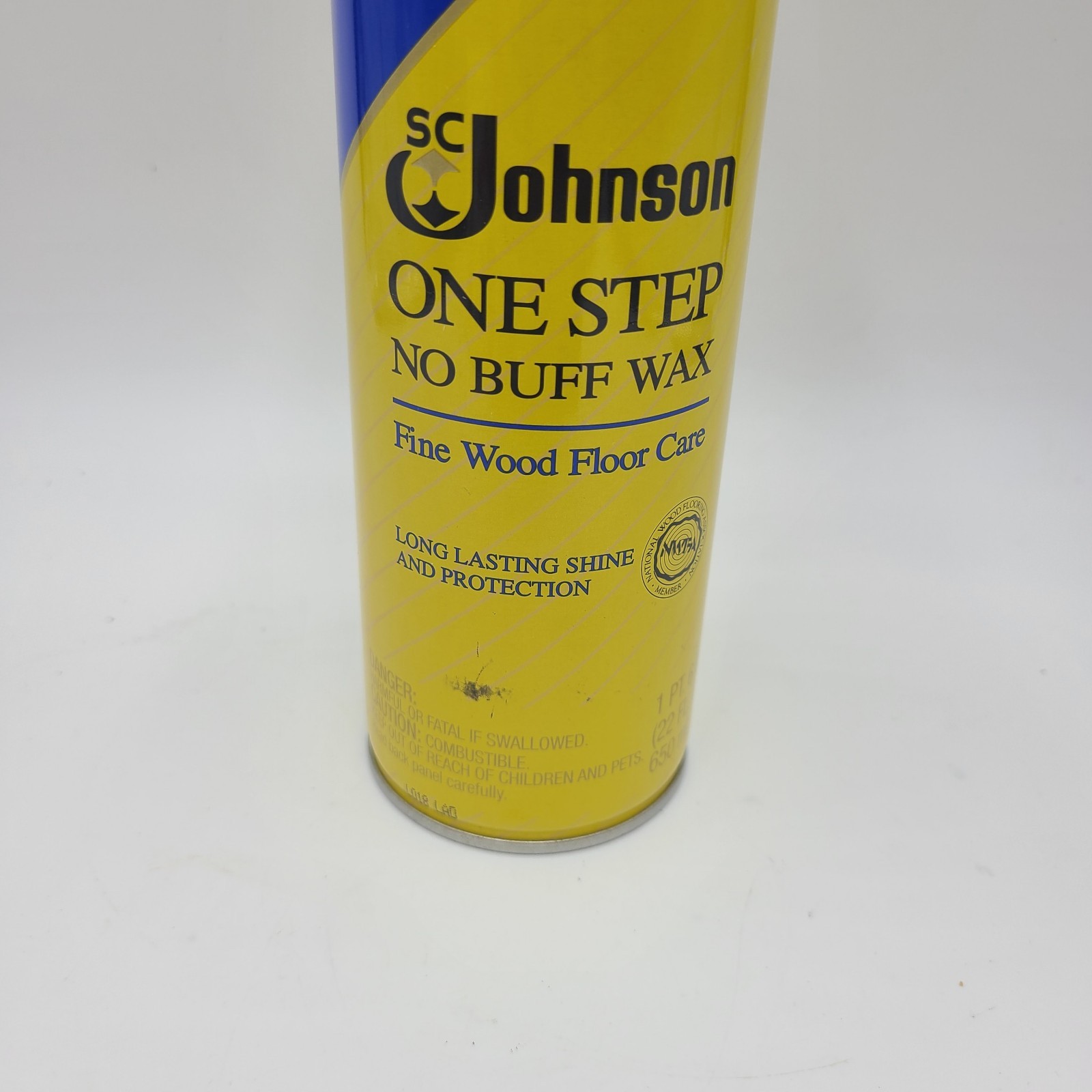 NEW OLD STOCK SC Johnson One Step No Buff Wax Fine Wood Floor Care 22oz FULL