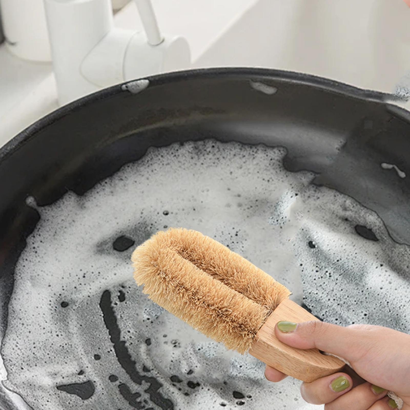 Pot Brush Cleaning Kitchen Cleaner Kitchen Supplies Easy Hanging Practical
