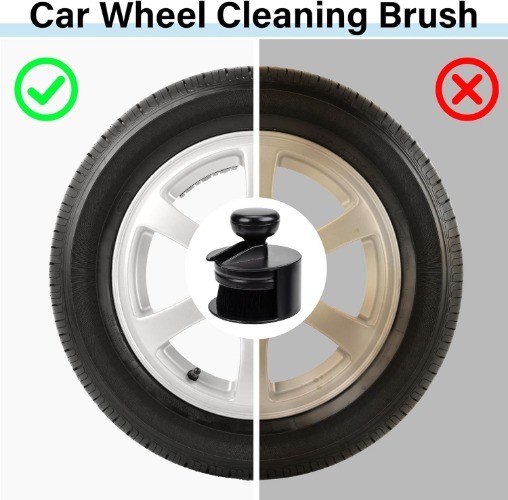 2 PCS Tire Shine Applicator Brush, Tire Dressing Brush Applicator with Seal Cove