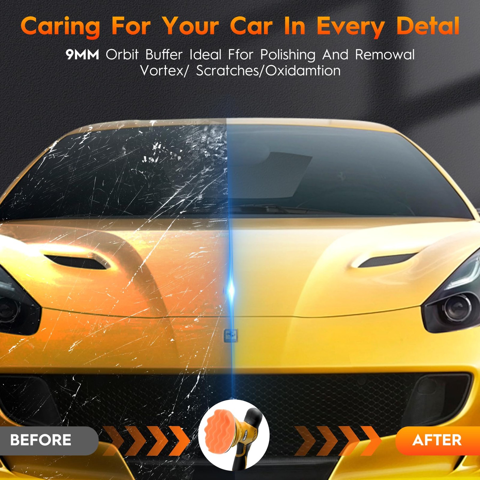Cordless Car Buffer Polisher, 6 Inch Orbital Polisher Kit with 2x21V Batterie…