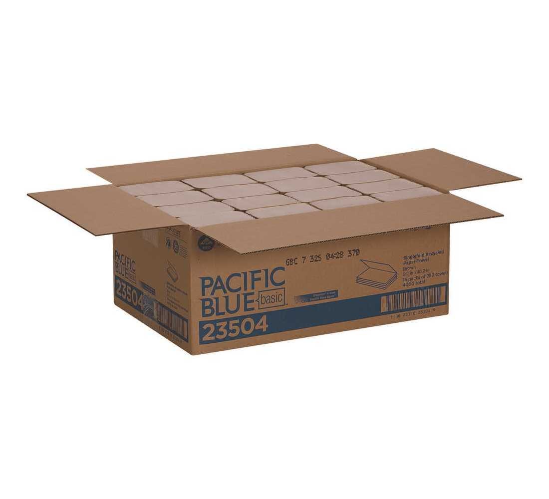 Brown S-Fold Recycled 3rd Party Paper Towel – pack of 16