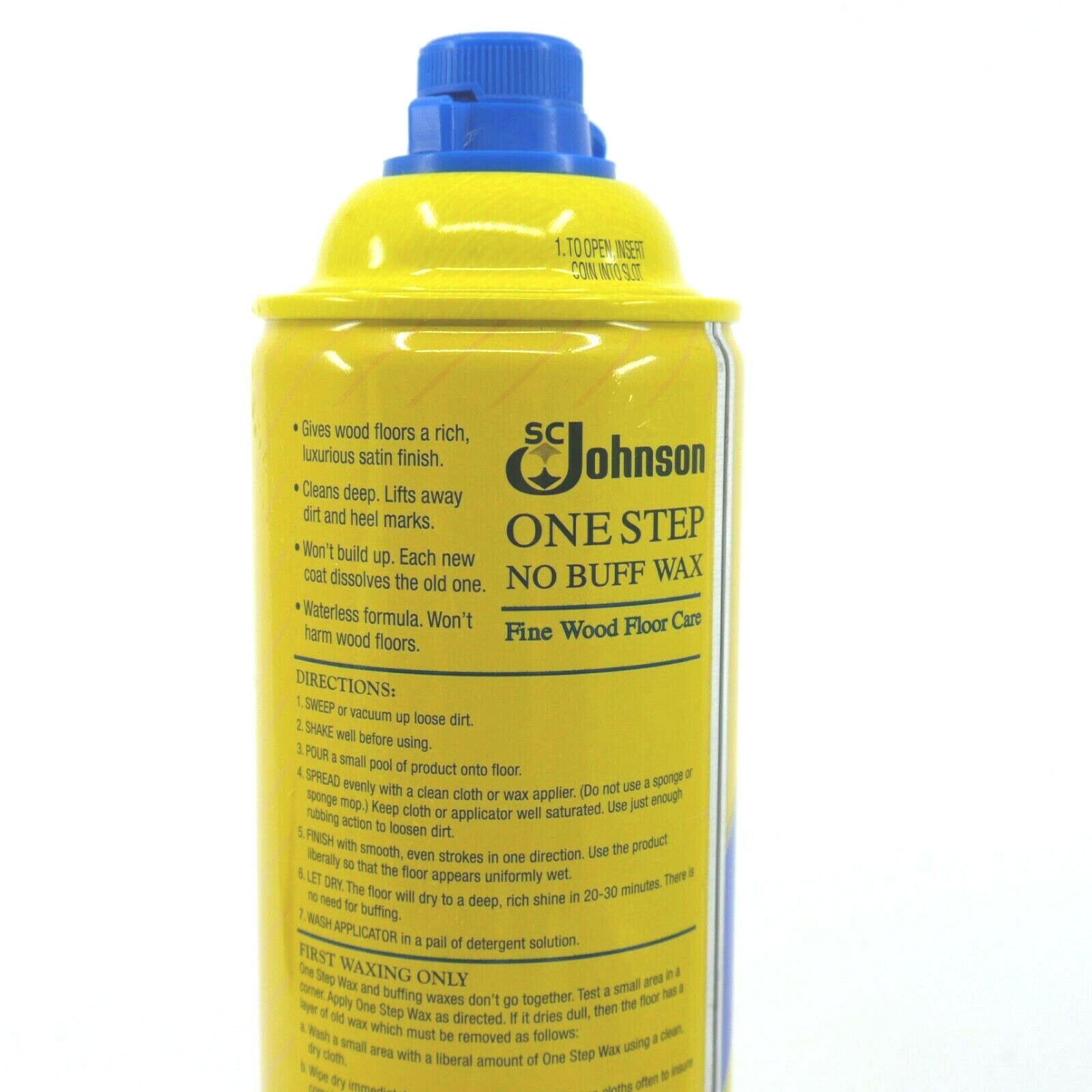 1x SC Johnson One Step No Buff Wax Fine Wood Floor Care 22 fl oz NEW