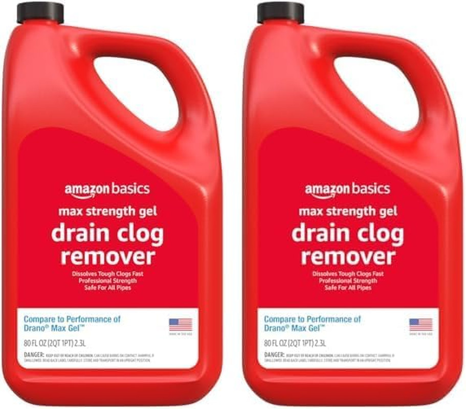 Max Strength Drain Cleaner Hair Clog Remover Gel Unclogs Hair and Grease 80oz