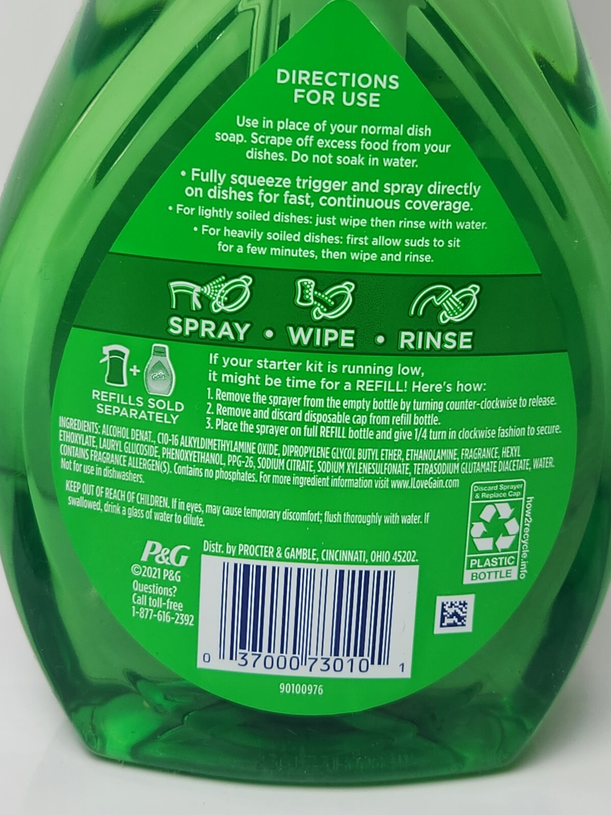 Gain Ultra Clean Power Blast, Dish Spray + Aroma Boost, Original Scent, 16 fl Oz