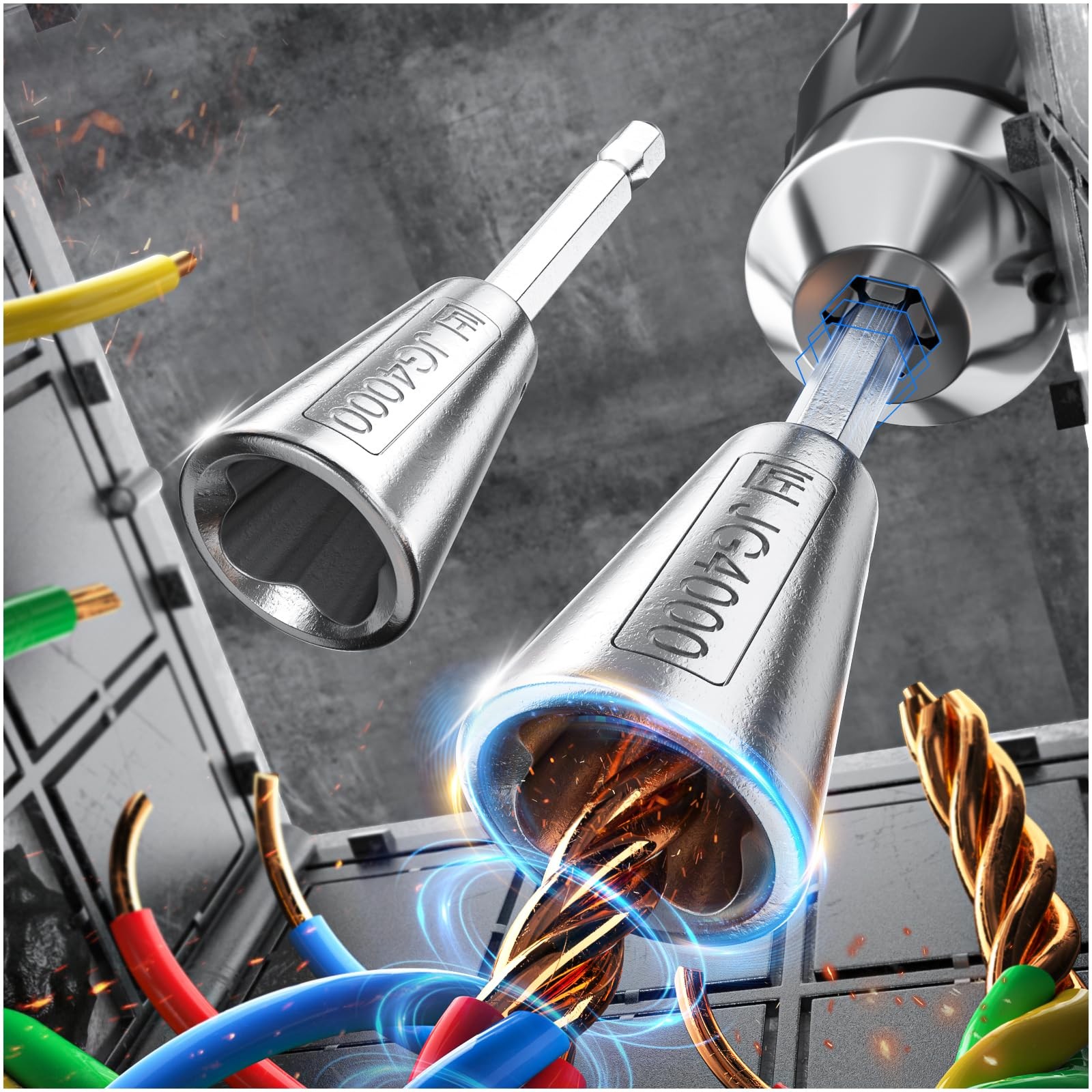 Drill Wire Twister & Stripper Tool, 6MM Hex Shank, Electrical Cable Connector