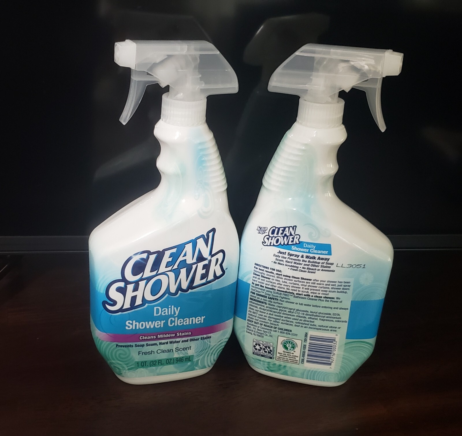 PACK Of 2, Scrub Free Clean Shower Daily Shower Cleaner Spray – 32oz