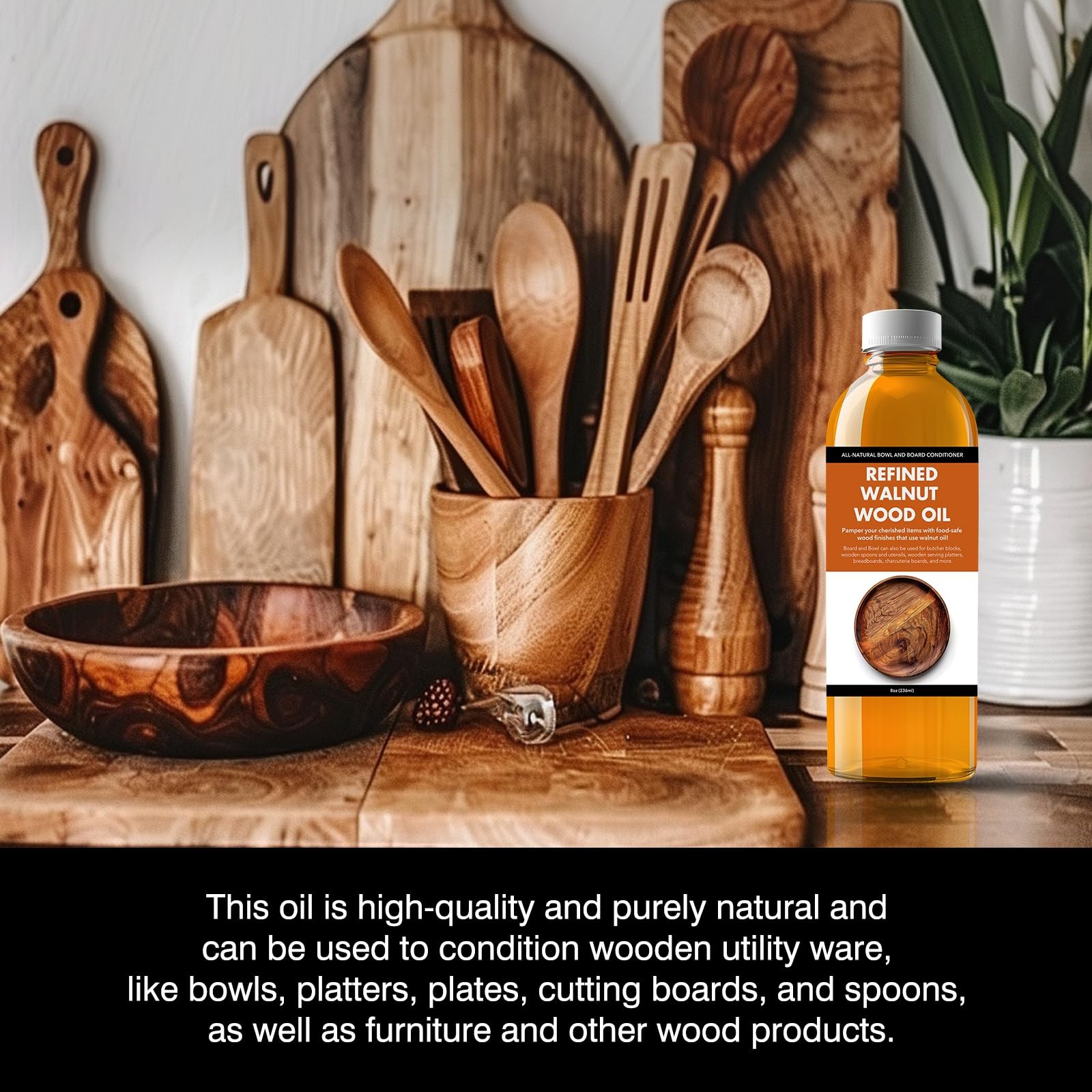 High-Performance Walnut Wood Oil Bowl Conditioner – Walnut Oil for Wood – Cle…