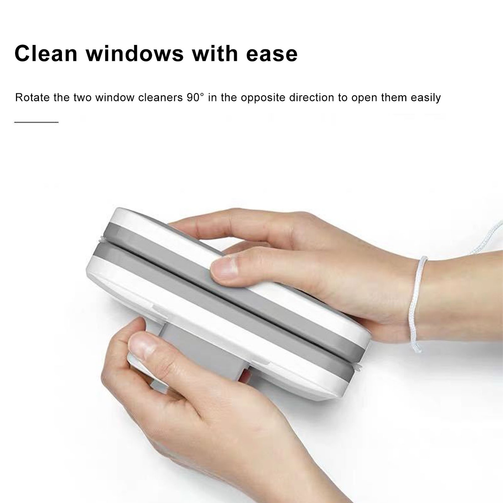Magnetic Window Cleaner Sturdy Tool For Use Gray 15x10cm Premium