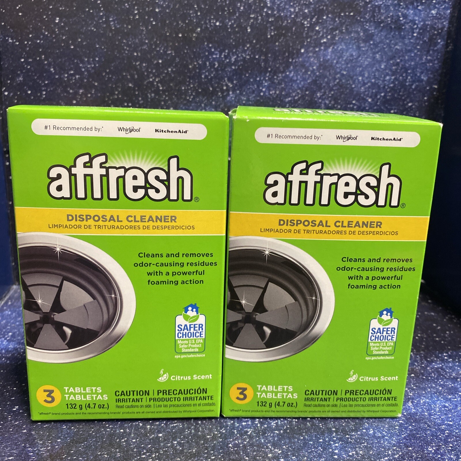 2 X Affresh DISPOSAL CLEANER – Remove Odor w/ Foaming Action – 3 Tablets
