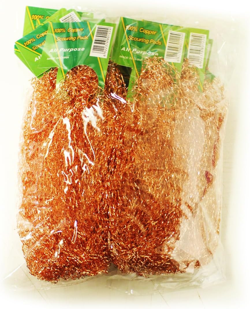 Copper Scouring Pad, Scrubbing Scour Pads 10 Pcs/Pack, Pure Copper, 13G / Pc