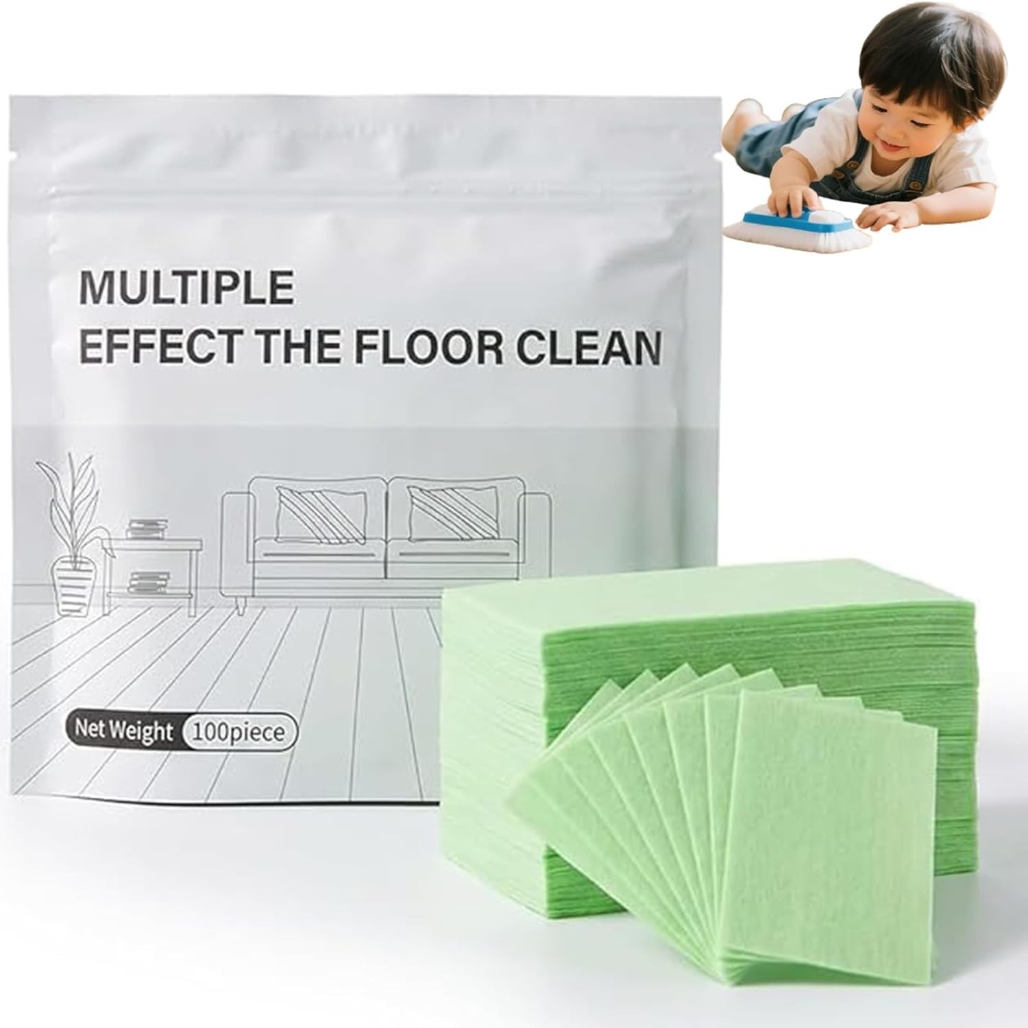 30PCS Floor Cleaning Tablets – Powerful Floor Cleaner Cleaning Tablets 5 Flavor