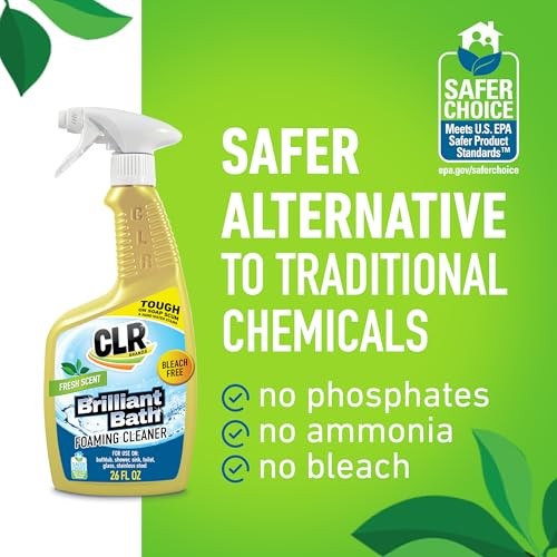 Brilliant Bath Foaming Bathroom Spray – For Use 26 Fl Oz (Pack of 2) Cleaner