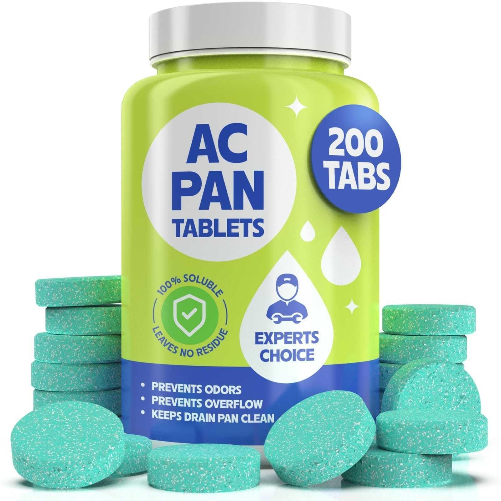 HVAC Drain Line Cleaner Tablets – Prevent Odors, Clean Drain Pan, 4-Week Supply