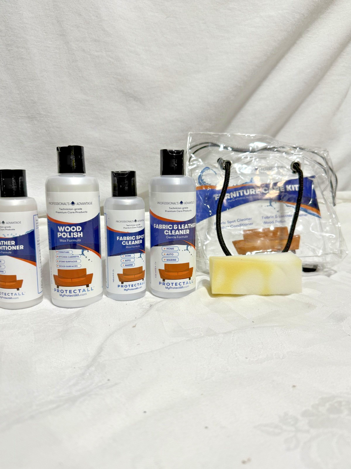 ProtectAll Professionals Advantage Furniture Care Kit Wood Leather Fabric Clean