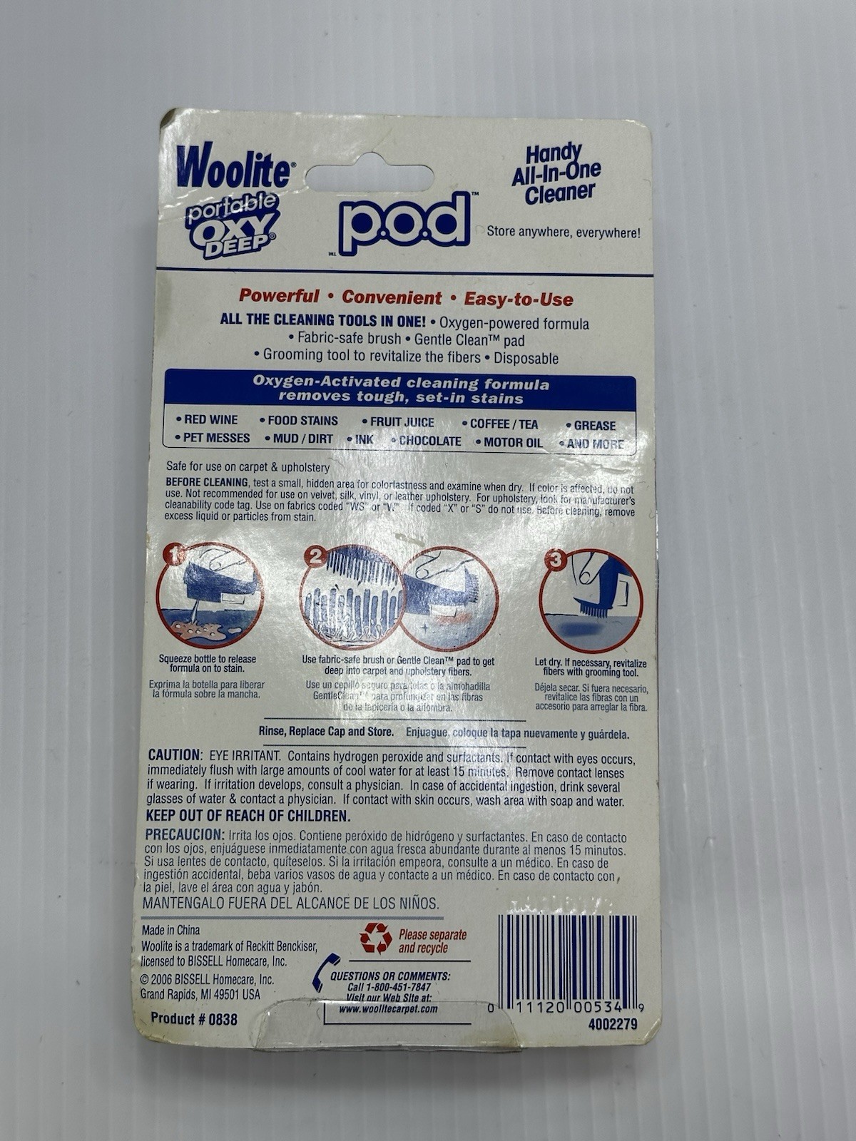 Woolite Portable Oxy Deep POD All In One Carpet Upholstery Cleaner New Sealed