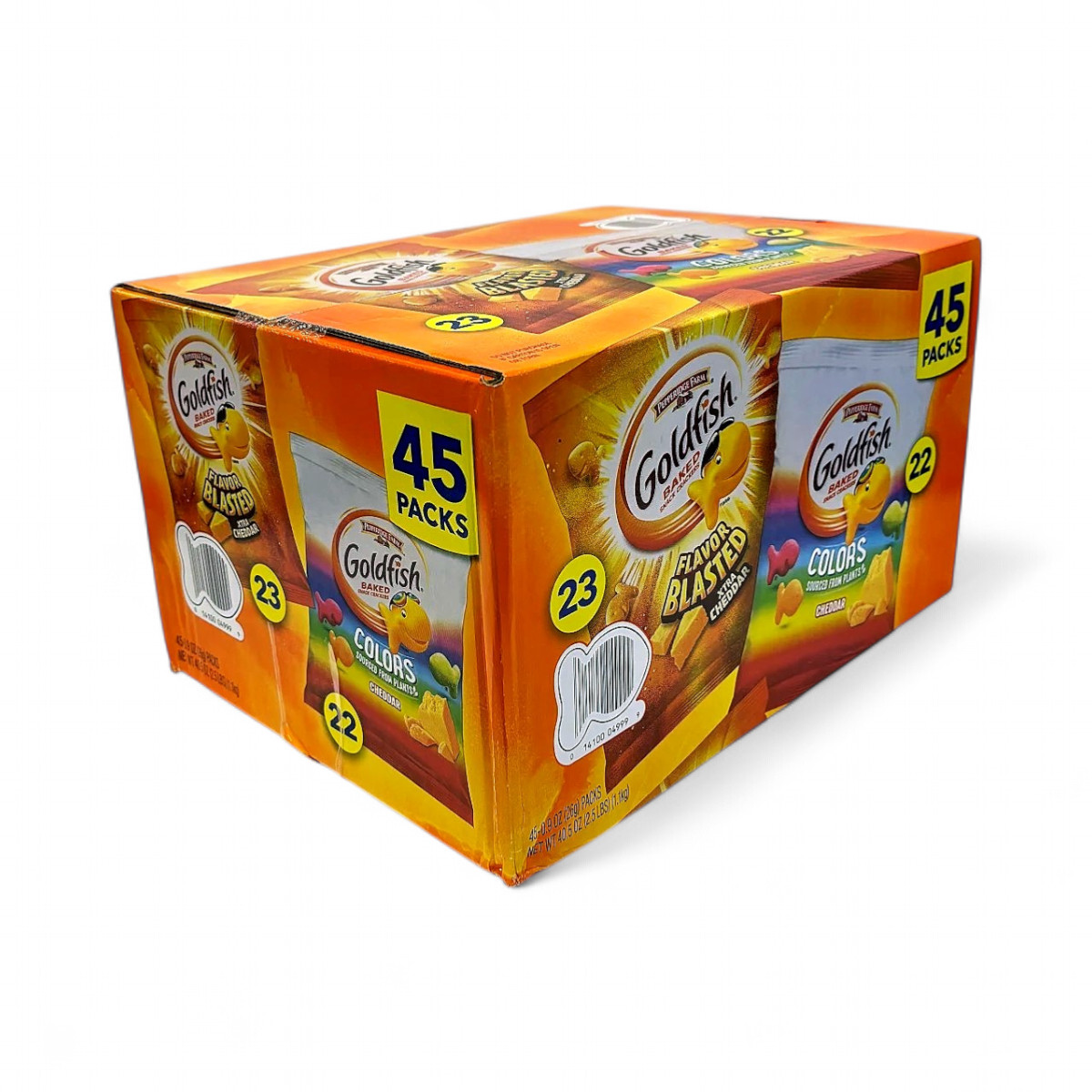 Goldfish Variety Pack Xtra Cheddar Flavor Blasted and Colors 45-Pack