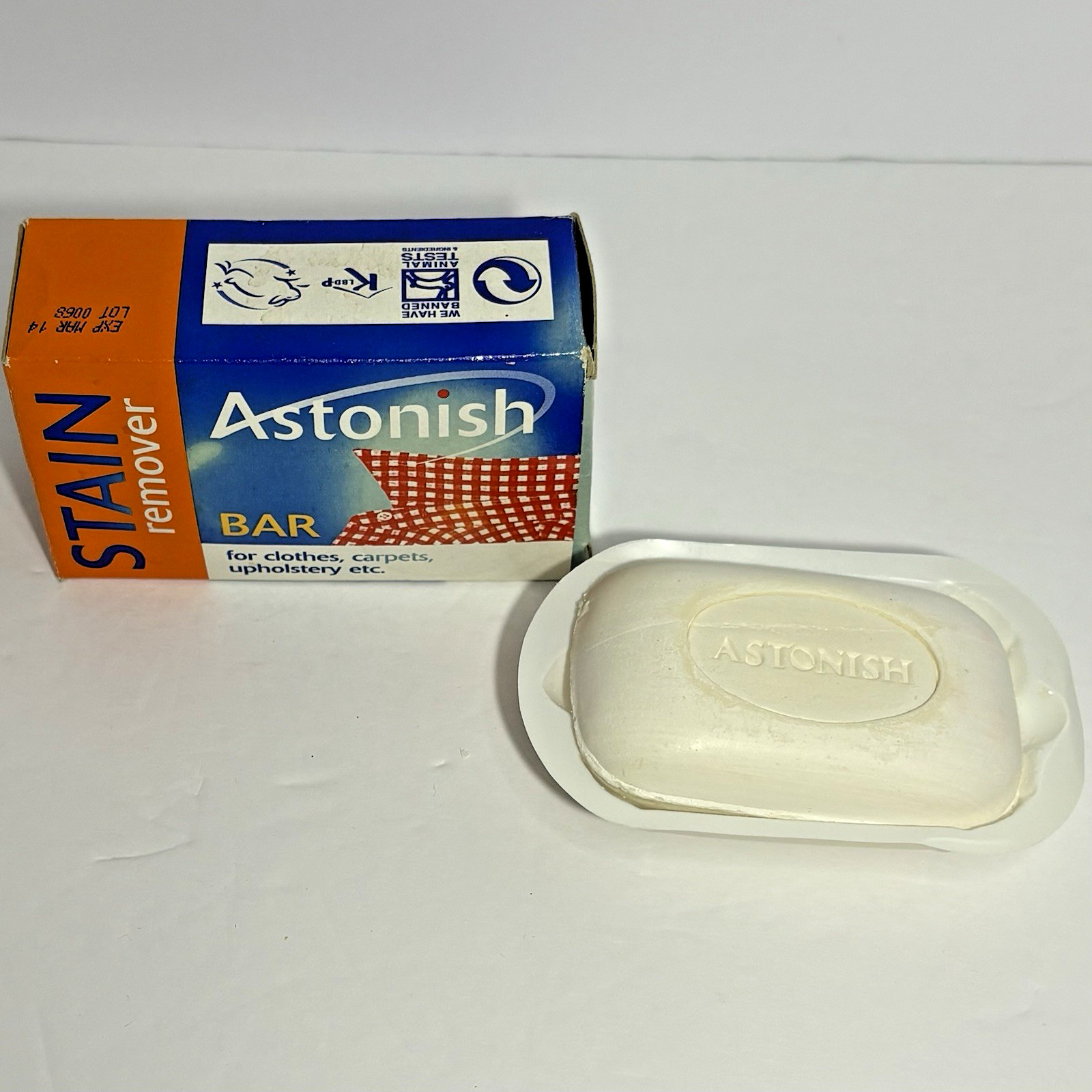 Astonish Stain Remover Bar For Clothes Carpets Upholstery Cleaning Open Box