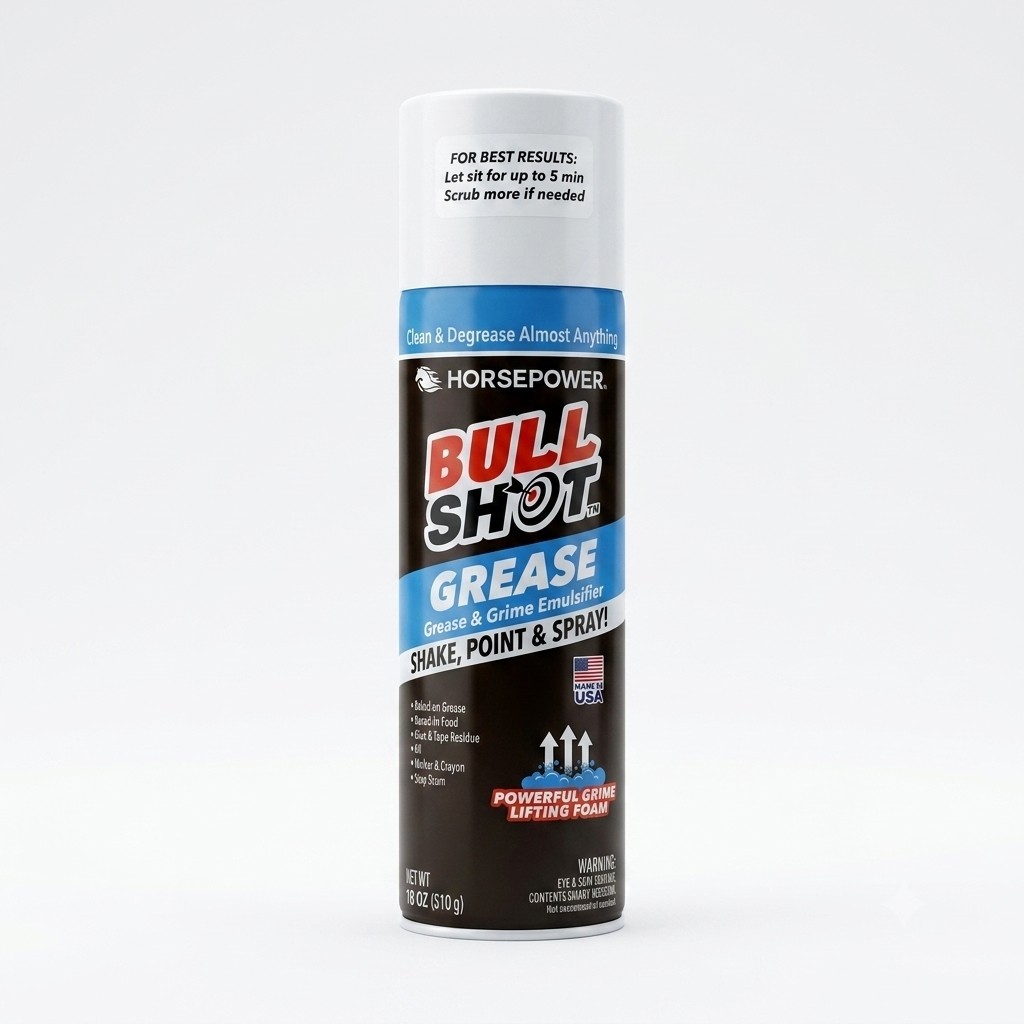 Bull Shot Pro Foaming Degreaser & Grime Remover, Heavy-Duty Formula