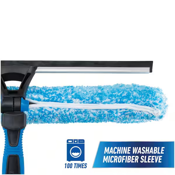 18 inches 2 in 1 Window Cleaner Squeegee Scrubber Glass Cleaning Tool