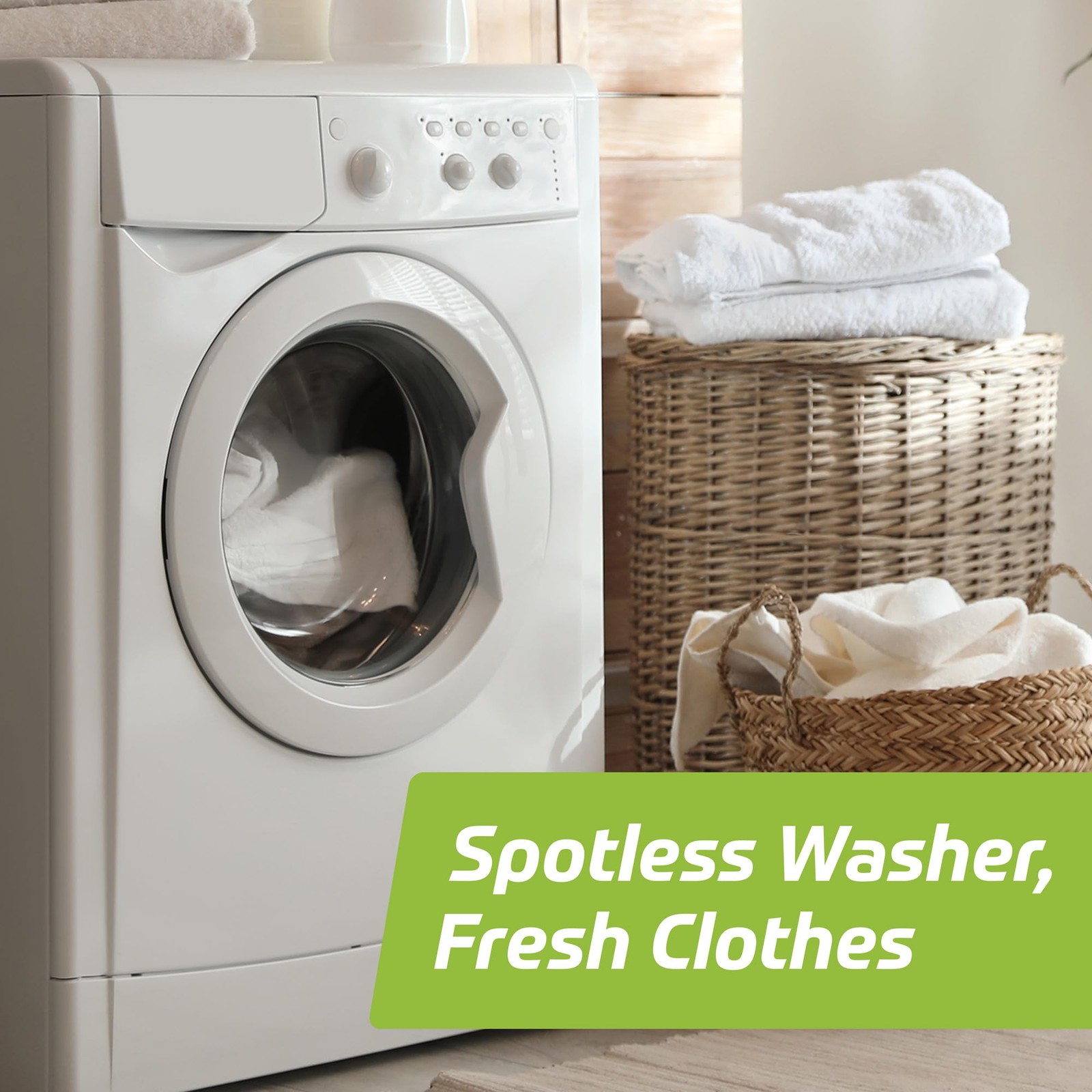 Washing Machine Cleaner 4 Uses Per Bottle Removes Stains Odor Front Top HE