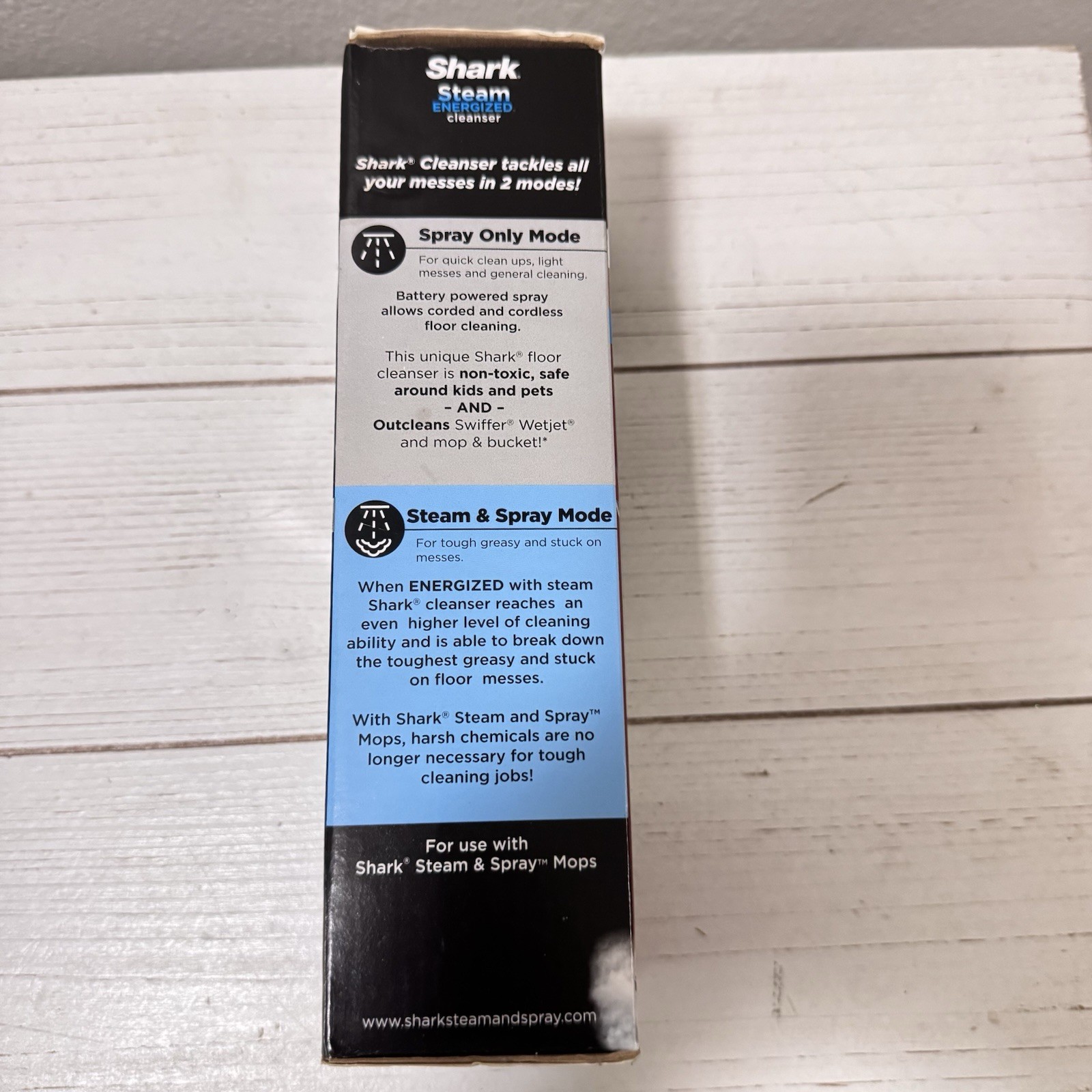 Shark Steam Energized Wood Floor Cleanser Non-Toxic Cleaner 19.35 Oz