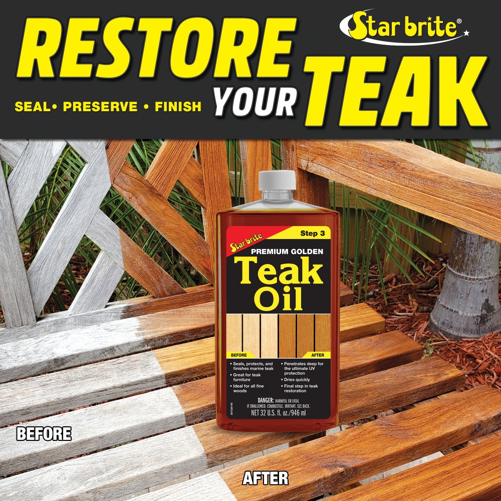Star Brite 85132 Liquid Teak Oil for Wood Furniture 32 oz.