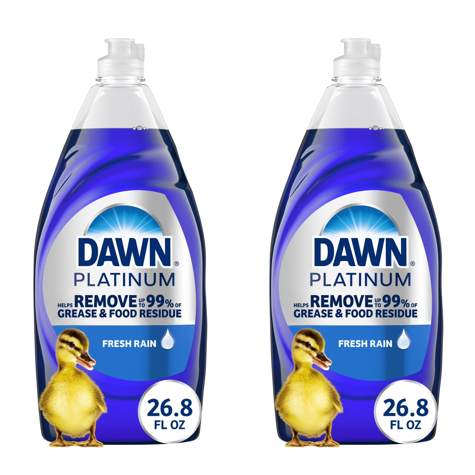 NWT Dawn Platinum Dishwashing Liquid Refill Jug Dish Soap Fresh Rain 68, 36fl