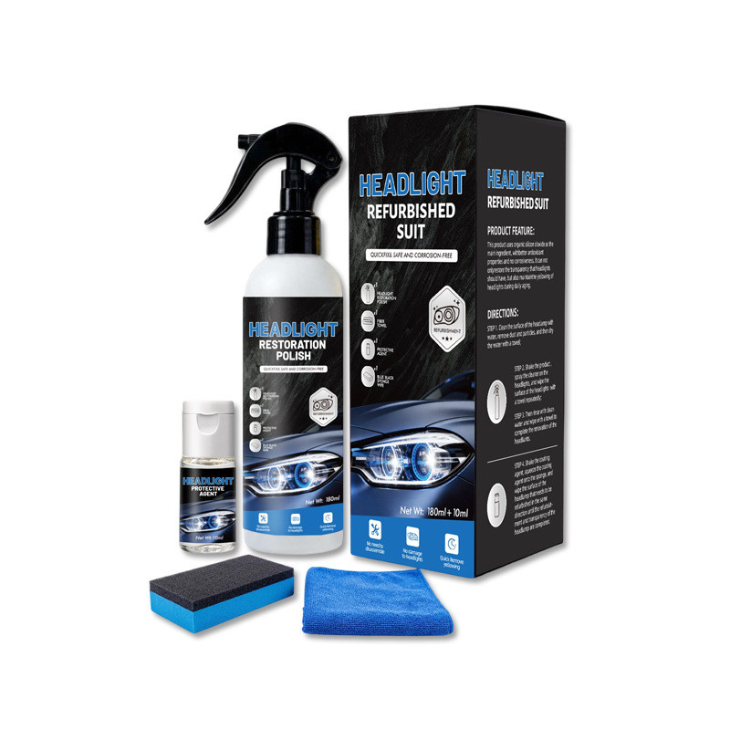 Automotive Headlight Restoration Kit,Headlight Cleaner For Oxidized,Yellowed