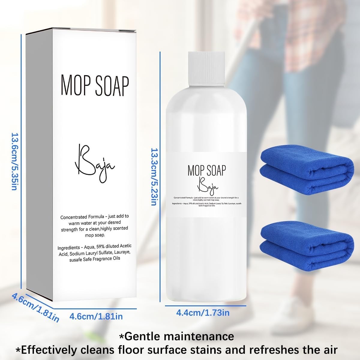 Effective Odorless Mop Soap – 1 Fl Oz for Sparkling Clean Floors Everywhere