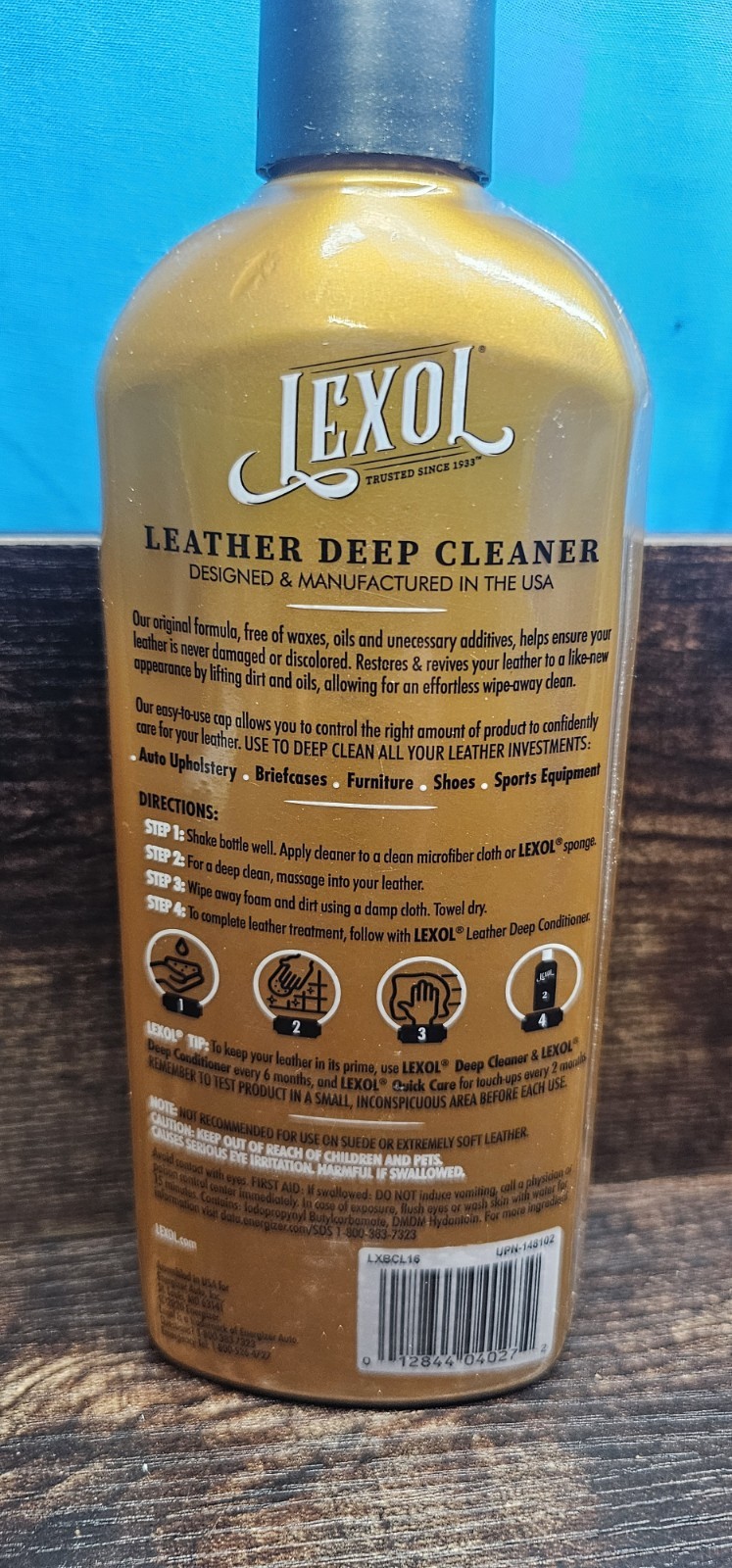 Lexol STEP 1 Leather Conditioner Safely Renews Restores Revives LXBCL16 16.9 oz.