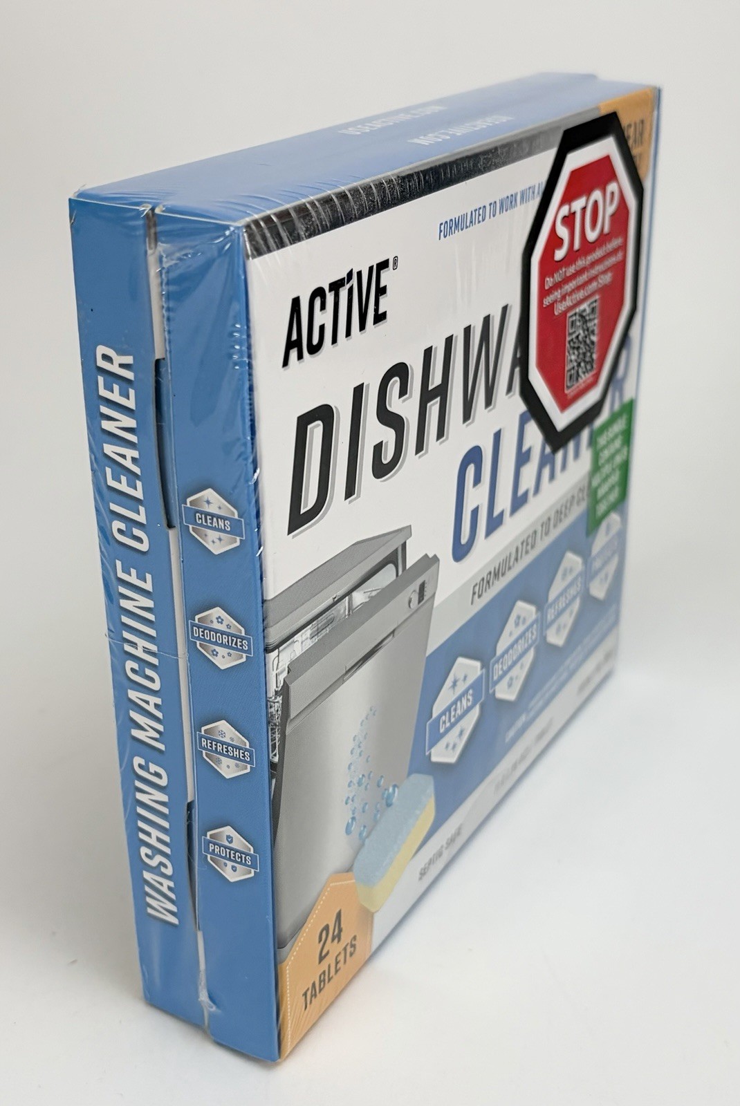 Active Washing Machine & Dishwasher Cleaner Bundle Pack (48 Cleaning Tablets)