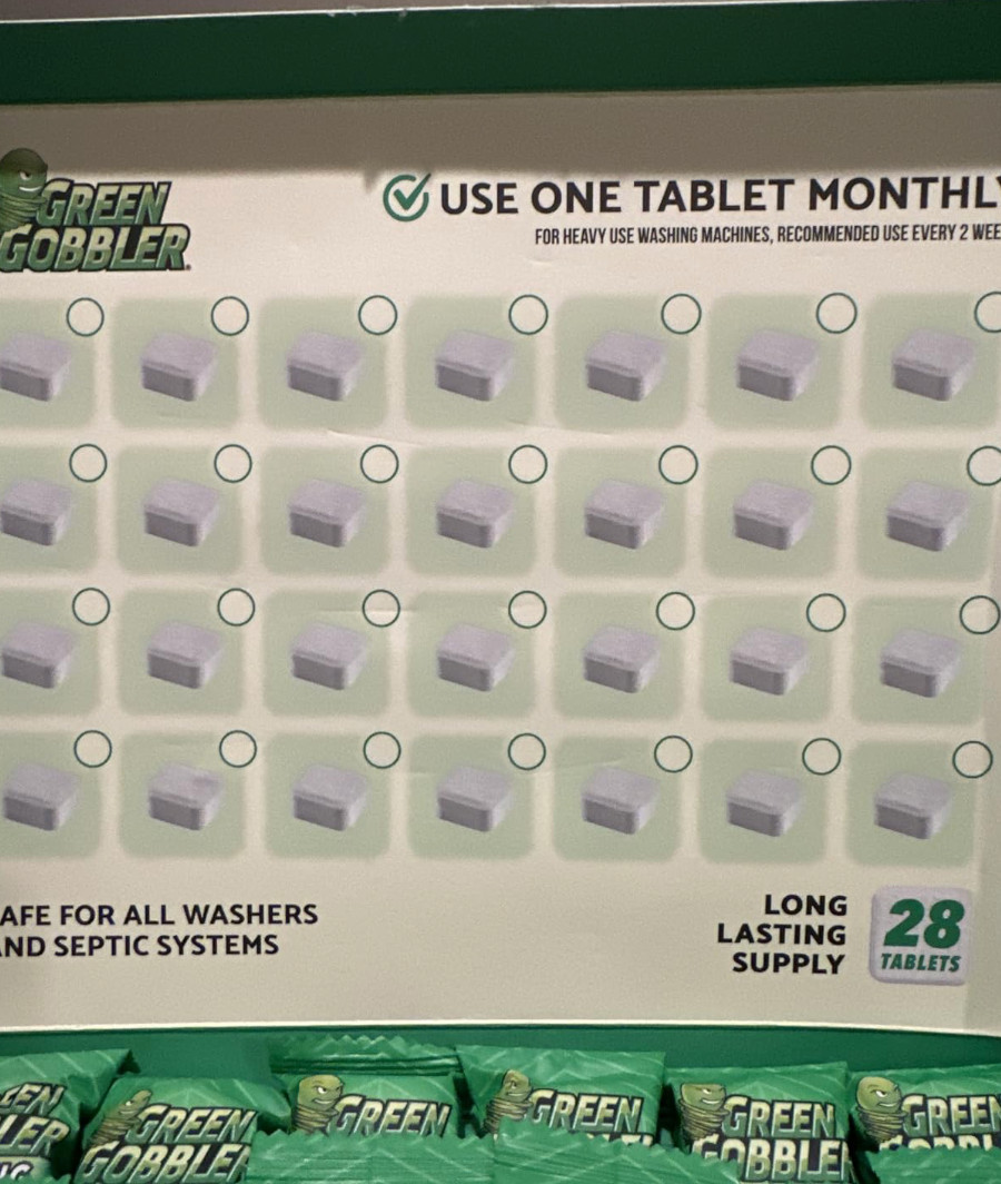 Green Gobbler Washing Machine Cleaner and Pipe Clean Eco Safe NO Bleach 28 count