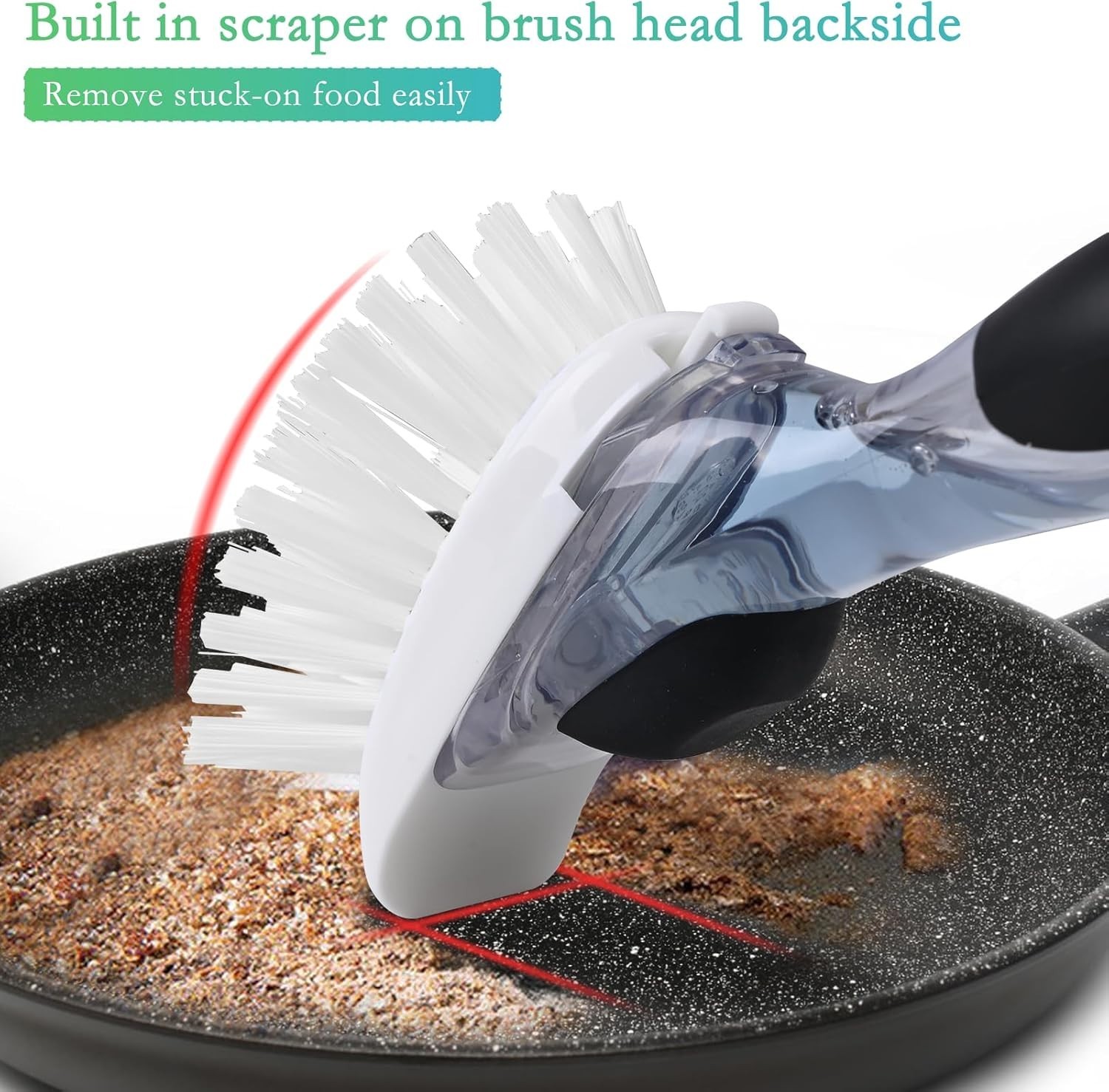 Dish Brush Refill, 4 Pack Dish Brush Replacement Head for OXO Dish Brush, Brush