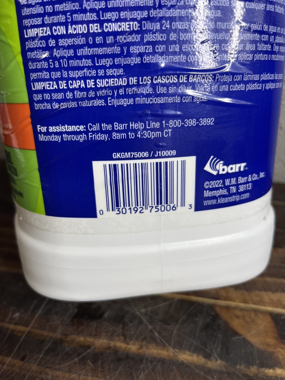 Klean Strip Green Muriatic Acid Etches Concrete Lower Fumes 1 Gallon Jug 2-Pack