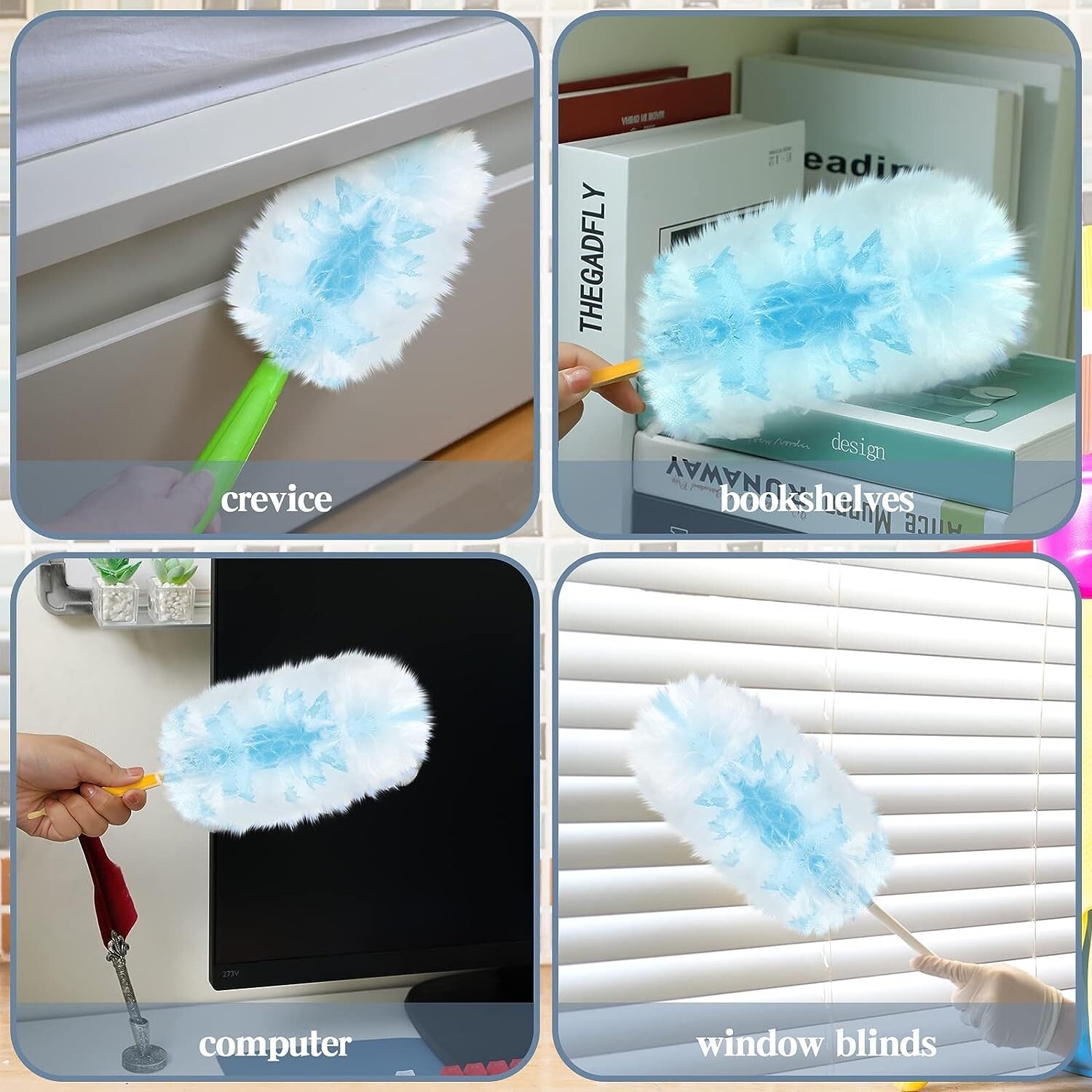 Bulk Disposable Premium Thickened Multi-Purpose Duster Refill Blue 100 Pcs