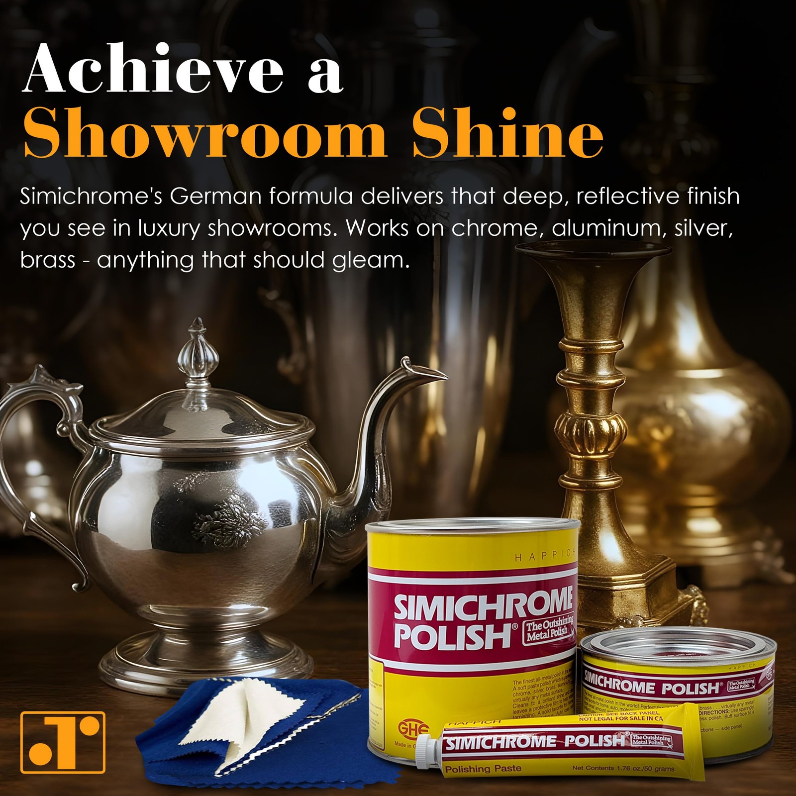 Simichrome Polish – Metal Polish Compound for Chrome, Aluminum, Pewter & Jewe…