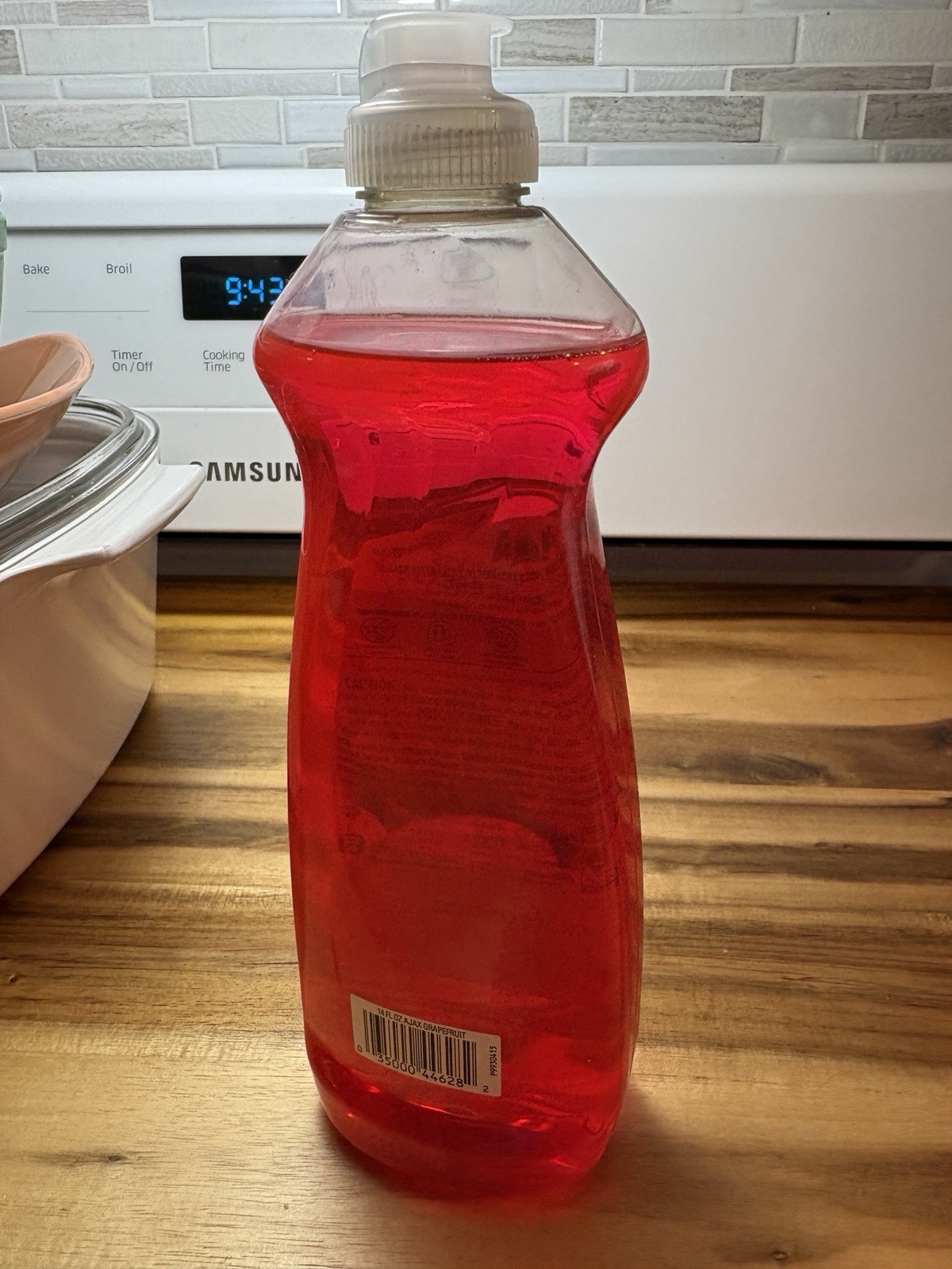 (1) AJAX DISH LIQUID / Grapefruit Scent 14 FL OZ HTF