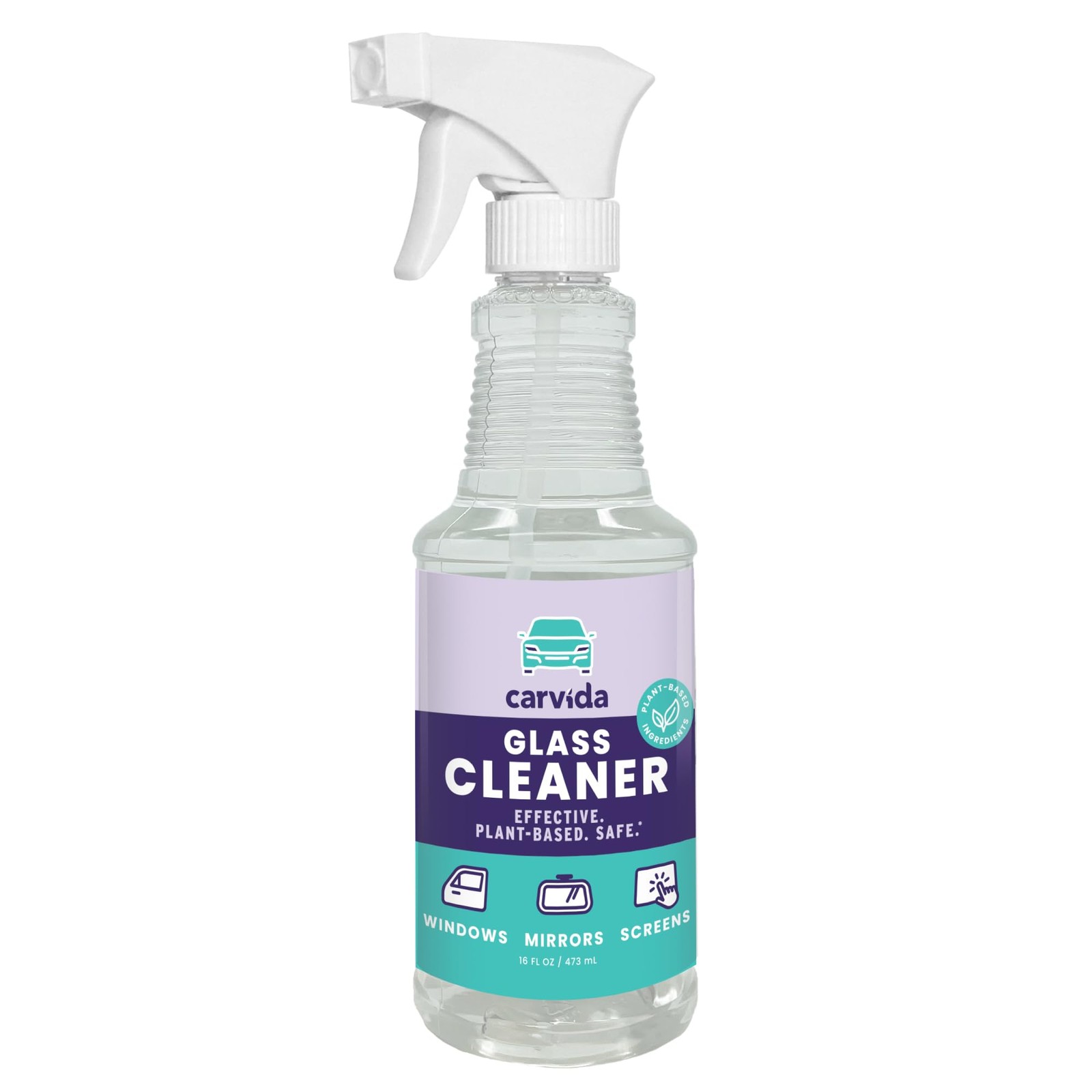 Glass Cleaner, Streak-Free Spray for Automotive Windows and Mirrors, 16oz
