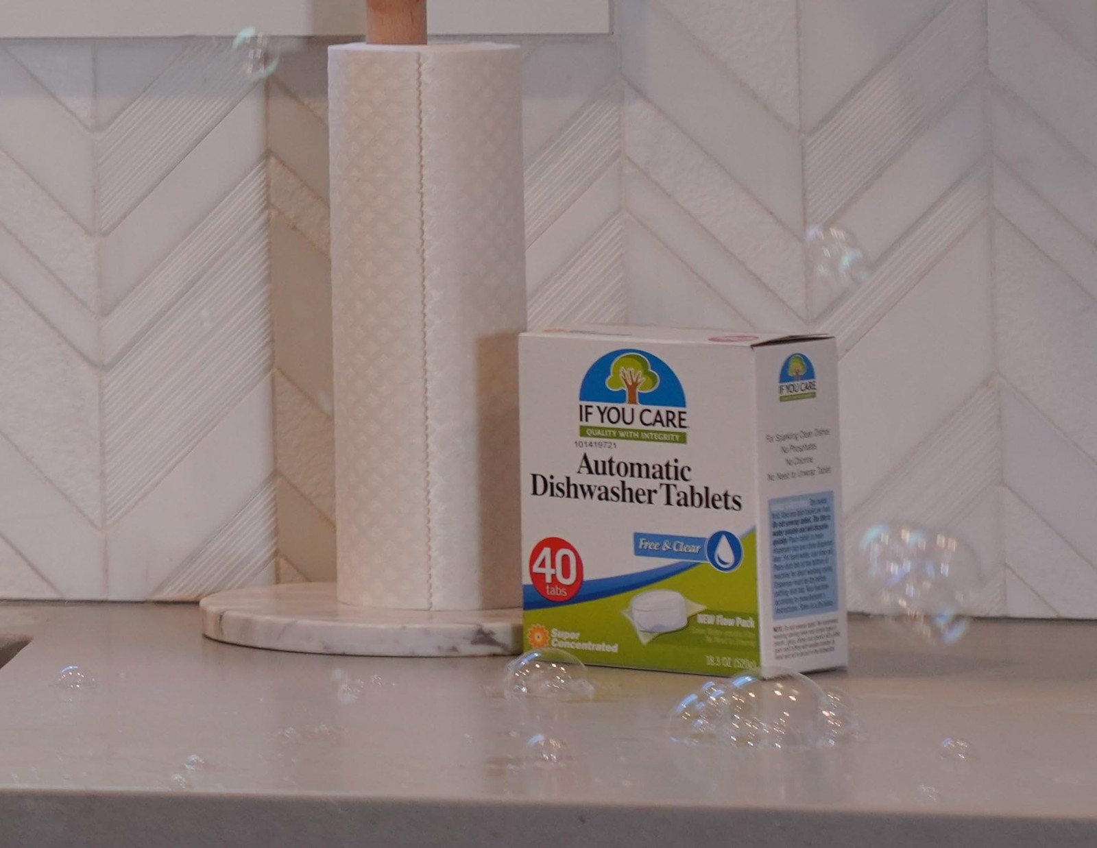 Plant-Based Dishwasher Tablets 40 Count – Biodegradable Dish Cleaning Tabs