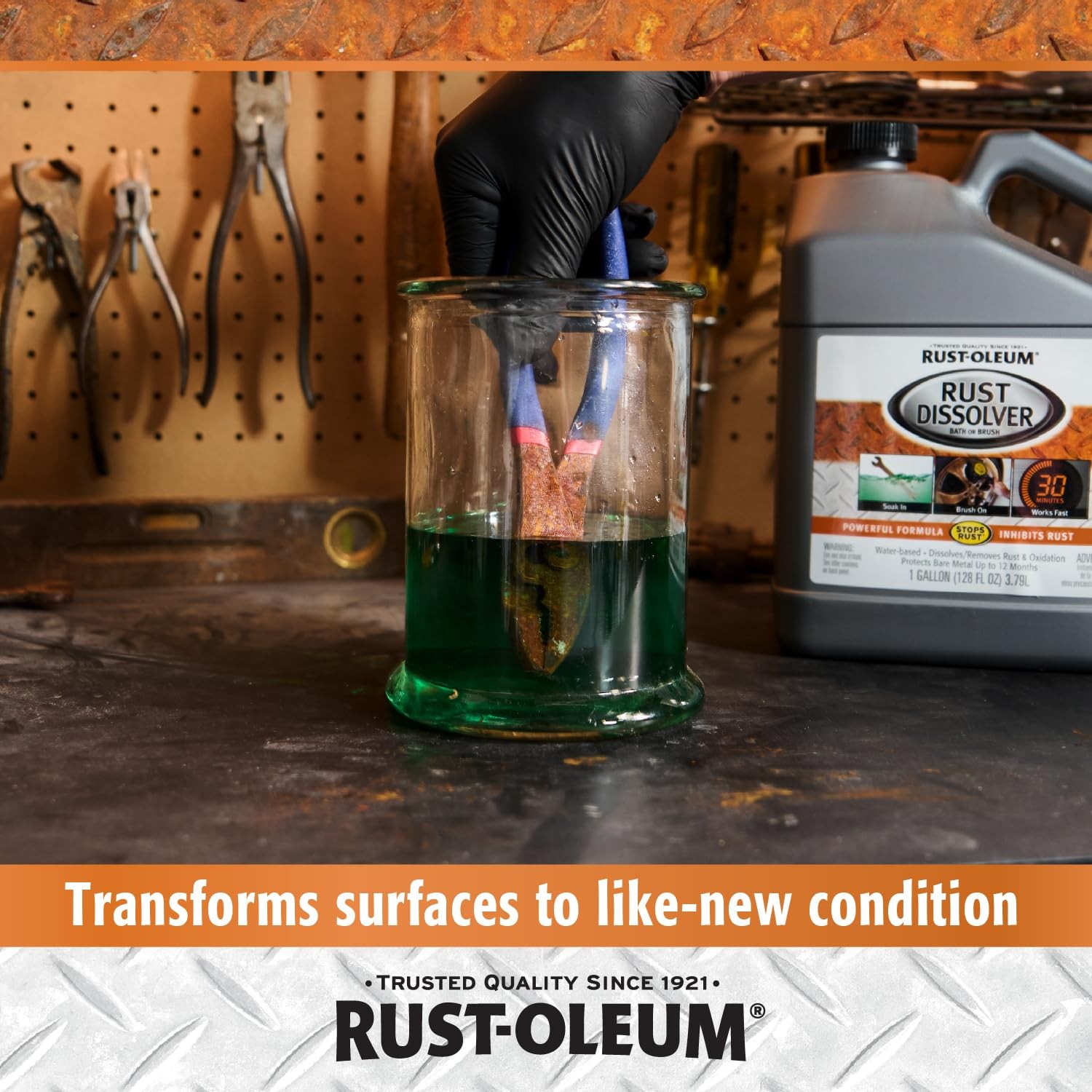 Rust Dissolver Soak Bath Metal Corrosion Remover Fluid Chemical Cleaner 1 Gallon