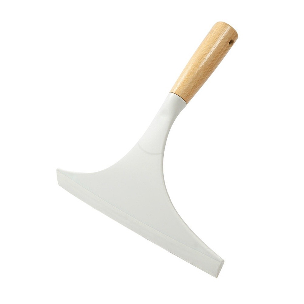 Glass and Window Scraper with Wooden Handle and Soft TPR Blade for Home Use